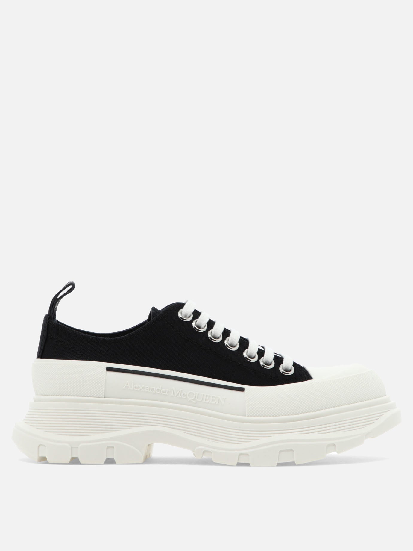 Low top sneakers 100% cotton - 100% rubber  Black - Alexander McQueen Women | PDP | VIETTI Online Store | thumbnail