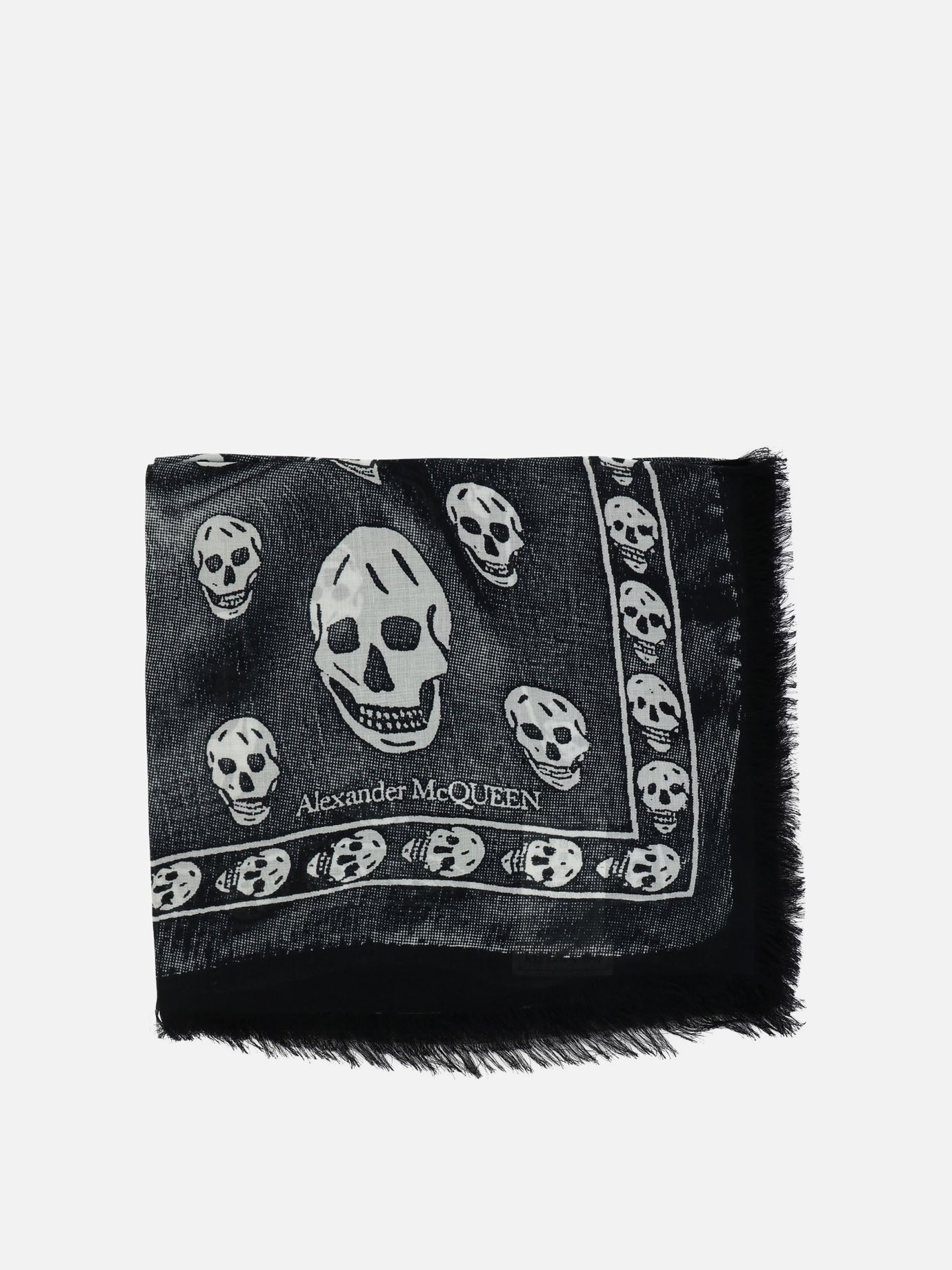 Alexander McQueen "Skull Trompe l'oeil" scarf Black