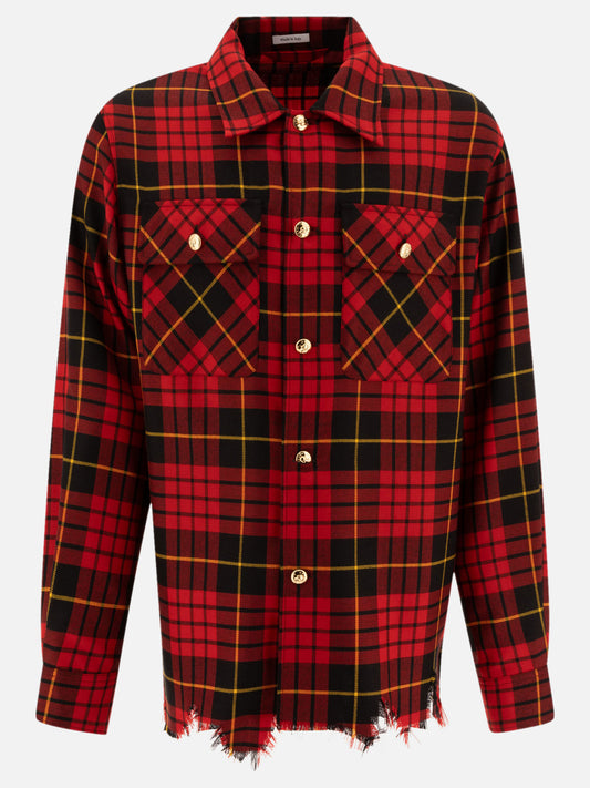 Overshirt tartan ad effetto consumato