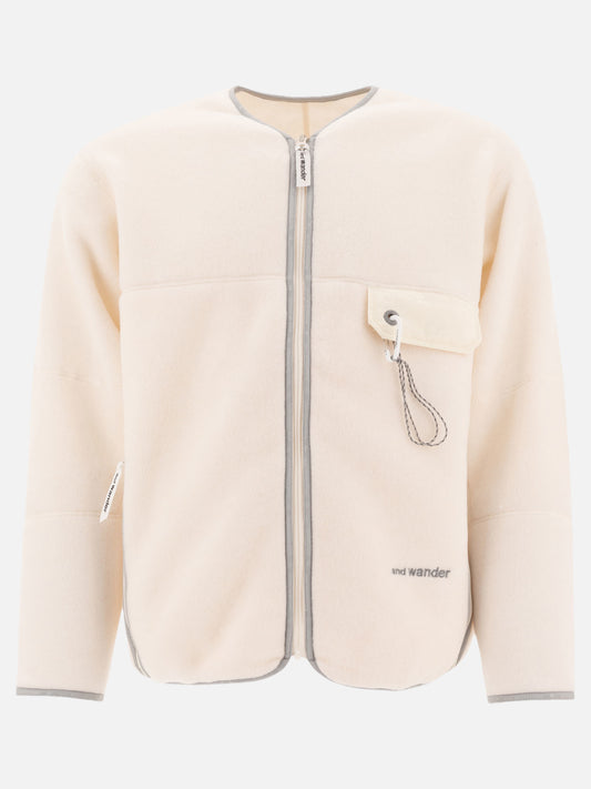 Fleece jackets Solid colour  White - and Wander Men | PLP | VIETTI Online Store 

