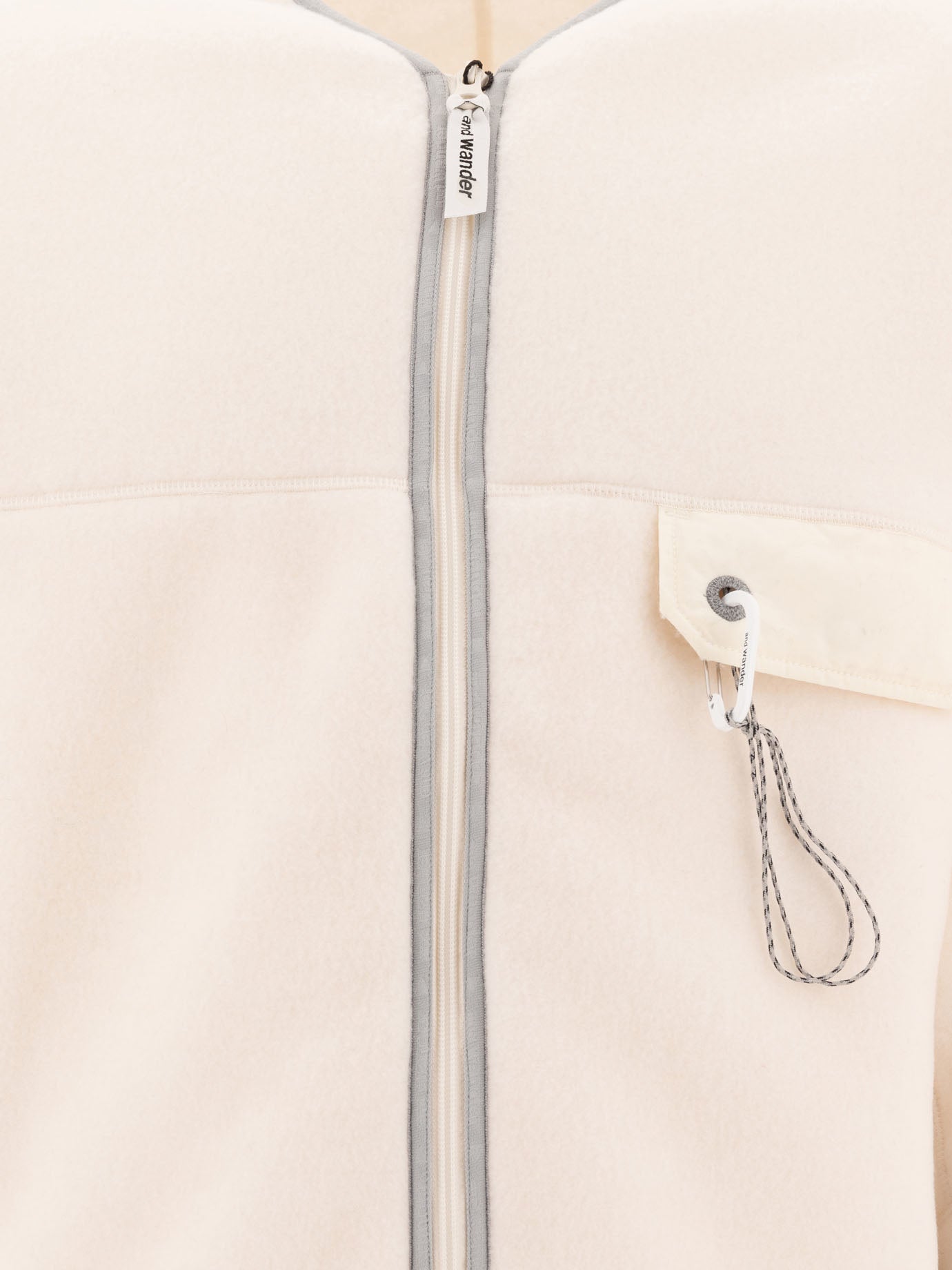 Fleece jackets Solid colour  White - and Wander Men | PDP | VIETTI Online Store | Zoom-Modal_3
