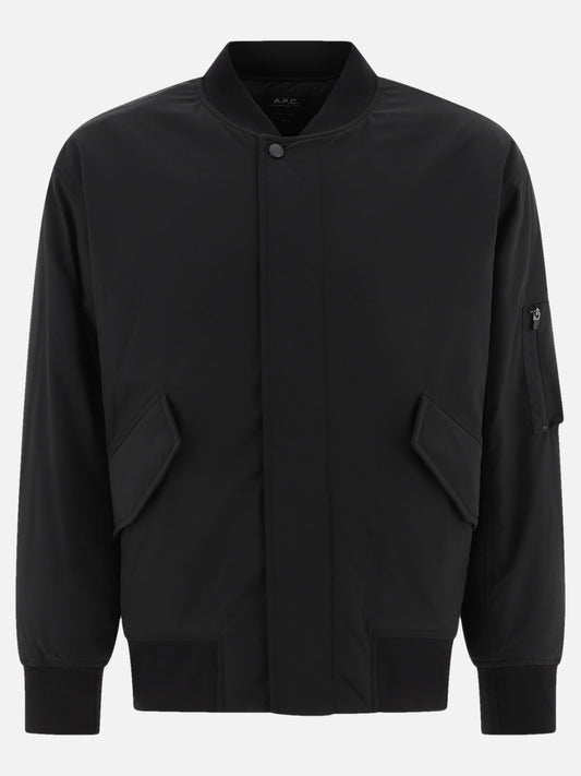 Bomber jackets Solid colour  Black - A.P.C. Men | PLP | VIETTI Online Store 
