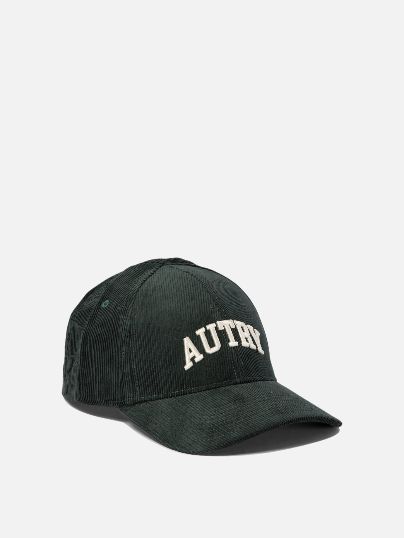 Autry Corduroy baseball cap with embroidery Green