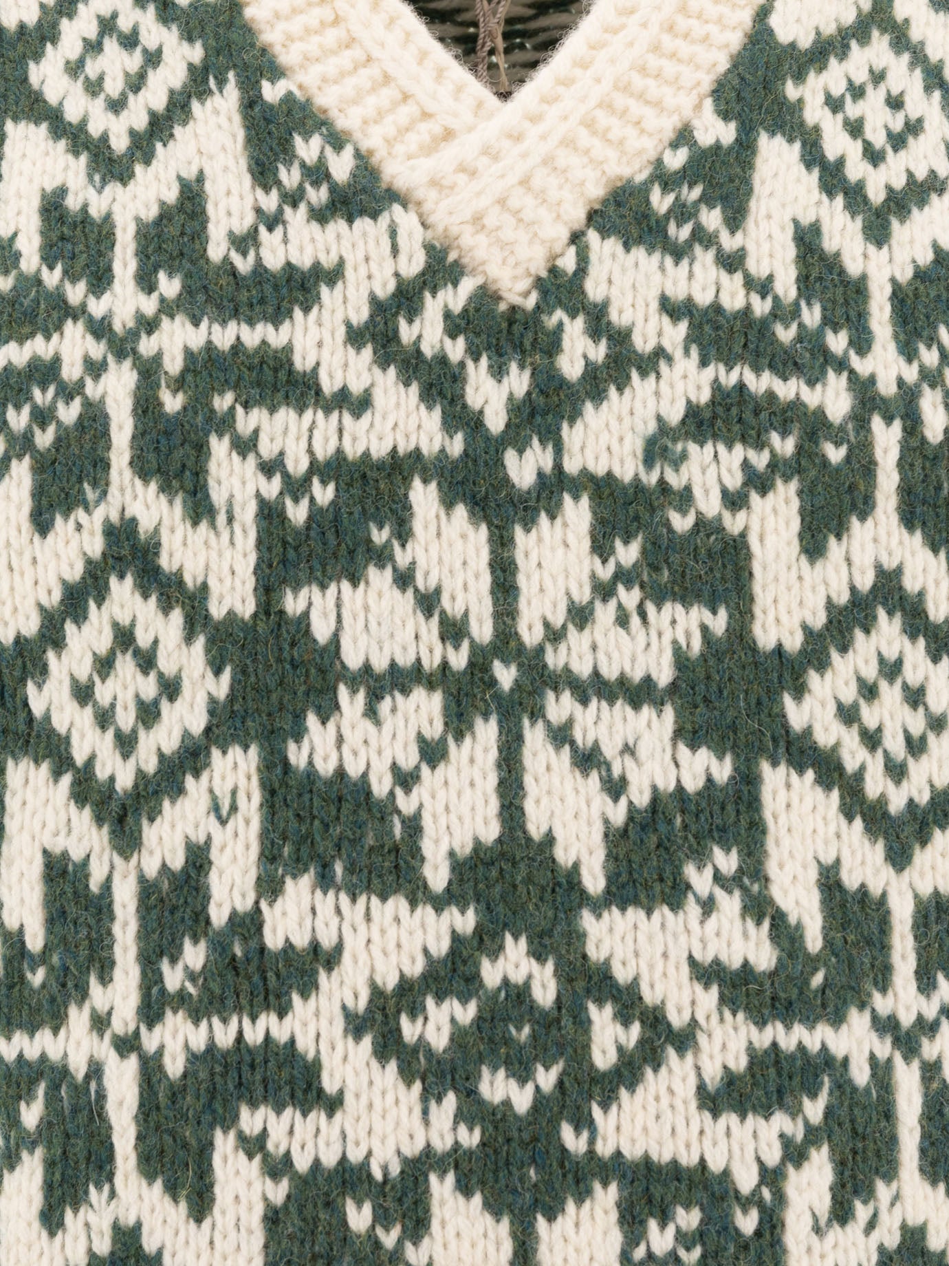 Gilet Textured knit  Verde - Beams Plus Uomo | PDP | VIETTI Online Store | Zoom-Modal_3

