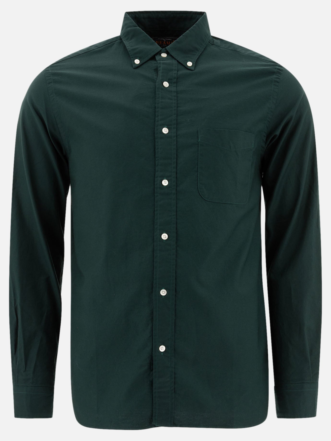 Camicie casual Solid colour  Verde - Beams Plus Uomo | PDP | VIETTI Online Store | Zoom-Modal
