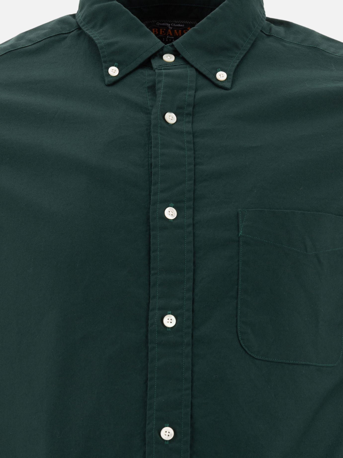 Camicie casual Solid colour  Verde - Beams Plus Uomo | PDP | VIETTI Online Store | thumbnail_3