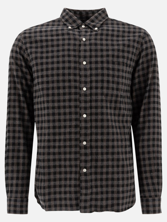 Beams Plus "BD Gingham Check Shaggy" Shirt 19817376_S Grey 1