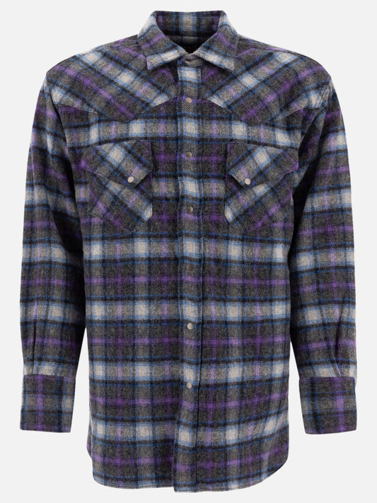 Beams Plus "Western" shirt 16290348_S Purple 1