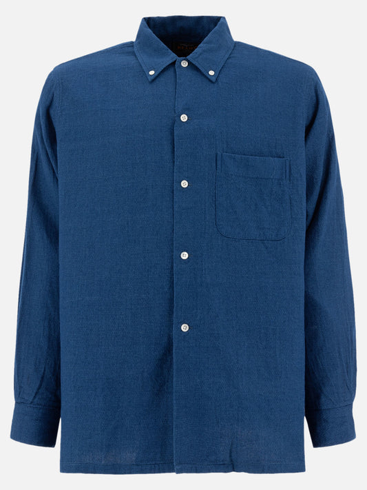 Beams Plus "Panama" Shirt 16008877_M Blue 1