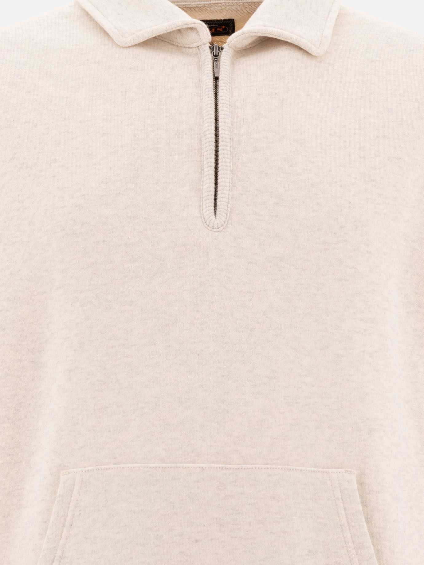 Felpe con mezza zip Solid colour  Grigio - Beams Plus Uomo | PDP | VIETTI Online Store | Zoom-Modal_3
