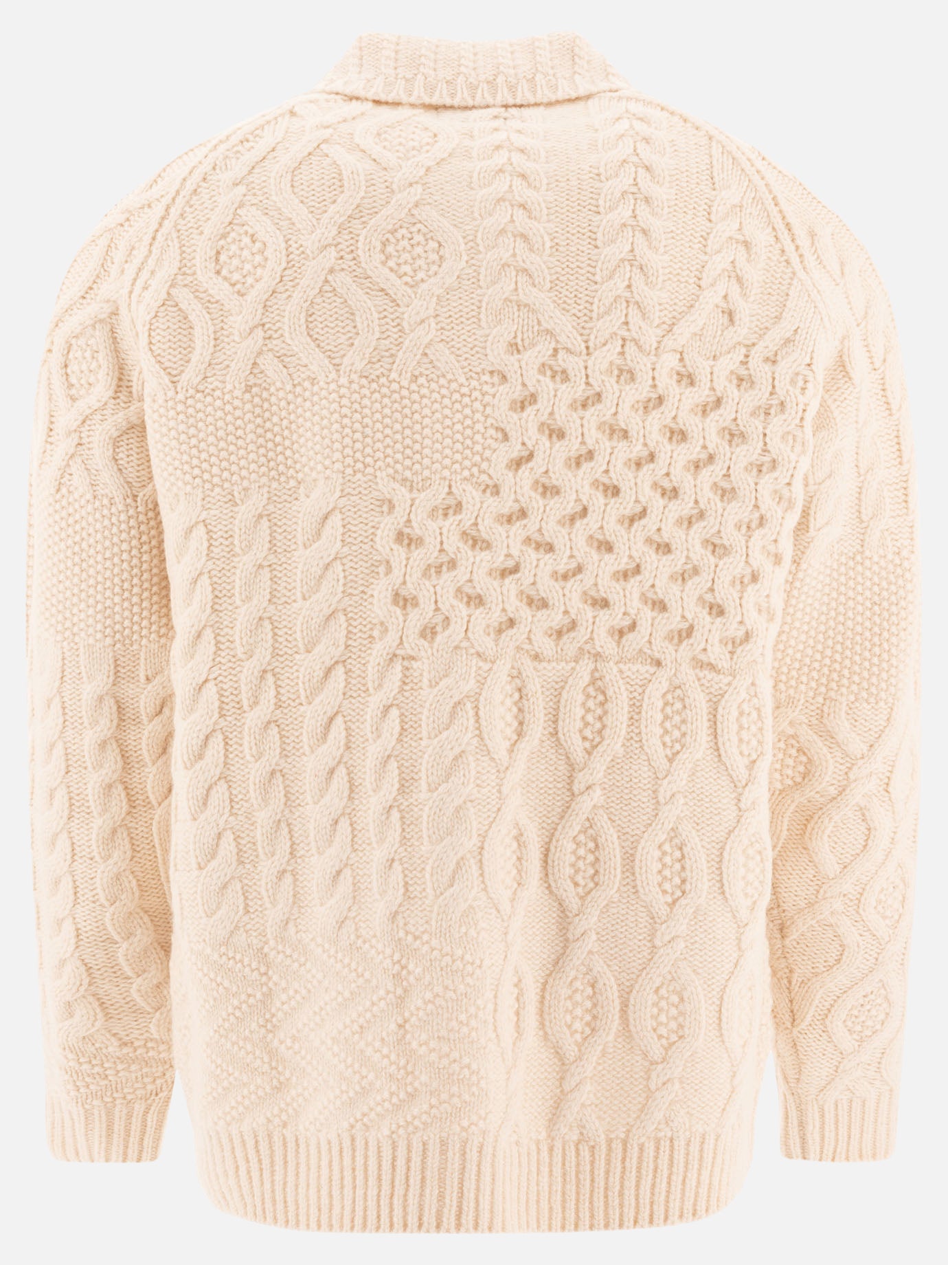 Cardigan Textured knit  Beige - Beams Plus Uomo | PDP | VIETTI Online Store | Zoom-Modal_2
