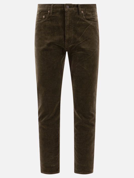Beams Plus Corduroy trousers 13901608_S Green 1