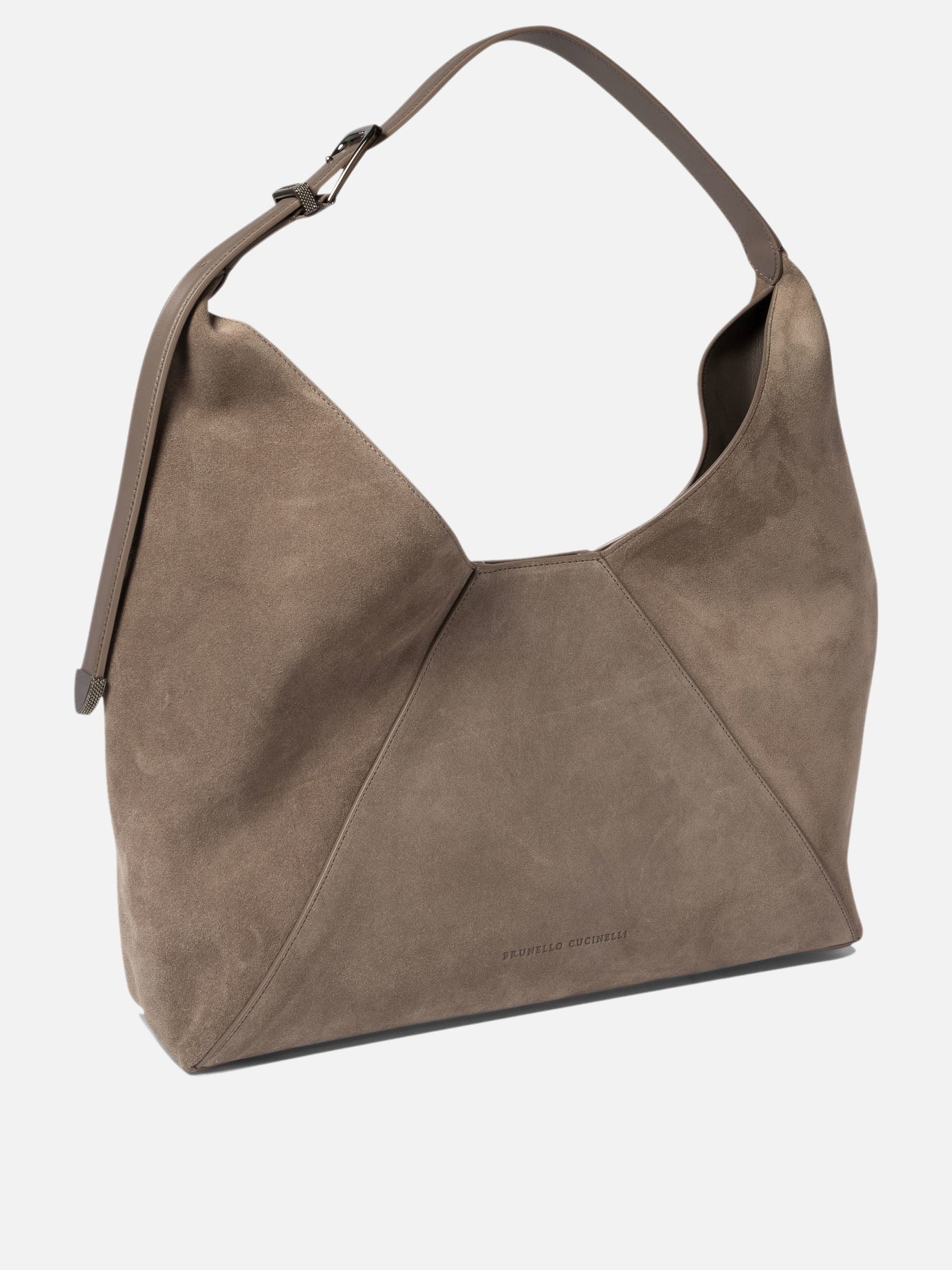 Borsa hobo in vitello scamosciato