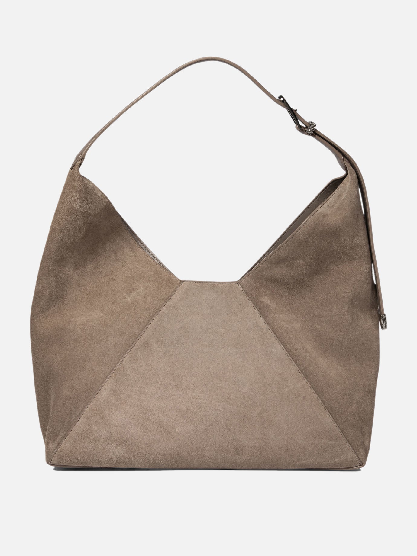 Borsa hobo in vitello scamosciato