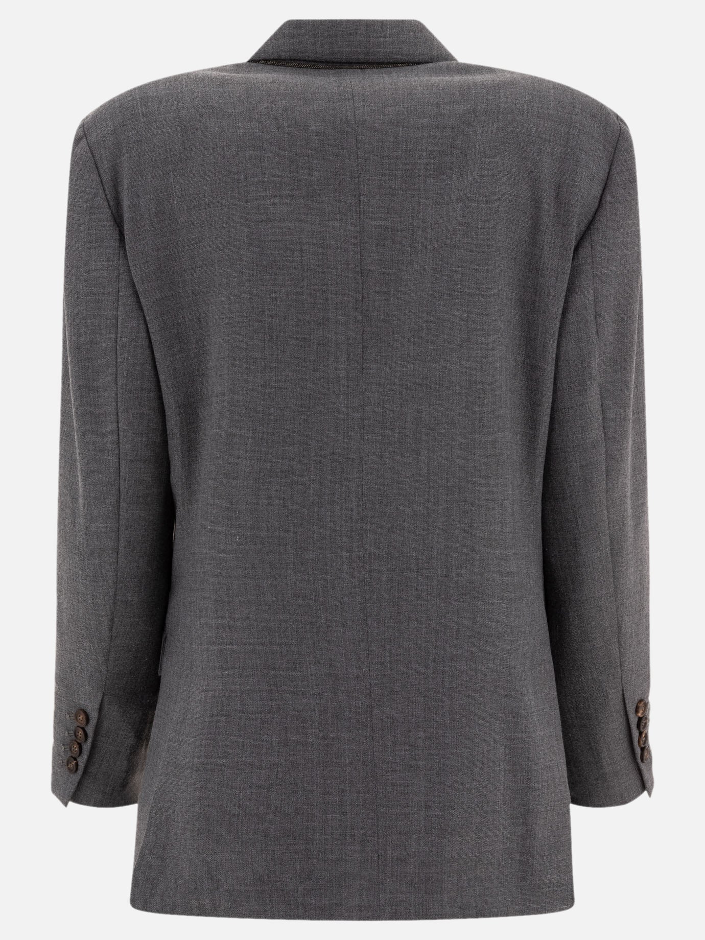 Single-breasted wool blend blazer