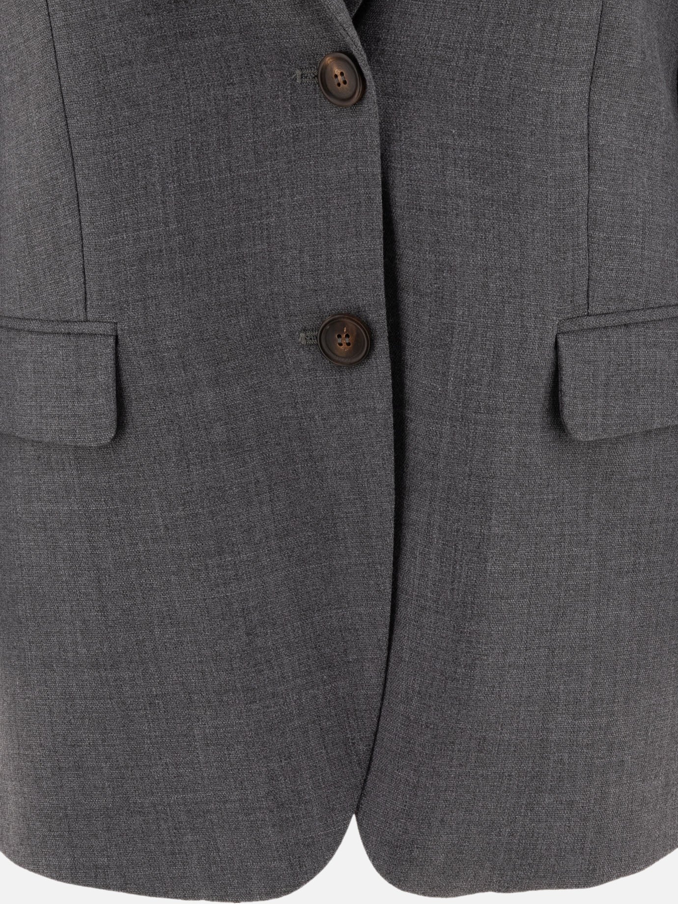 Single-breasted wool blend blazer