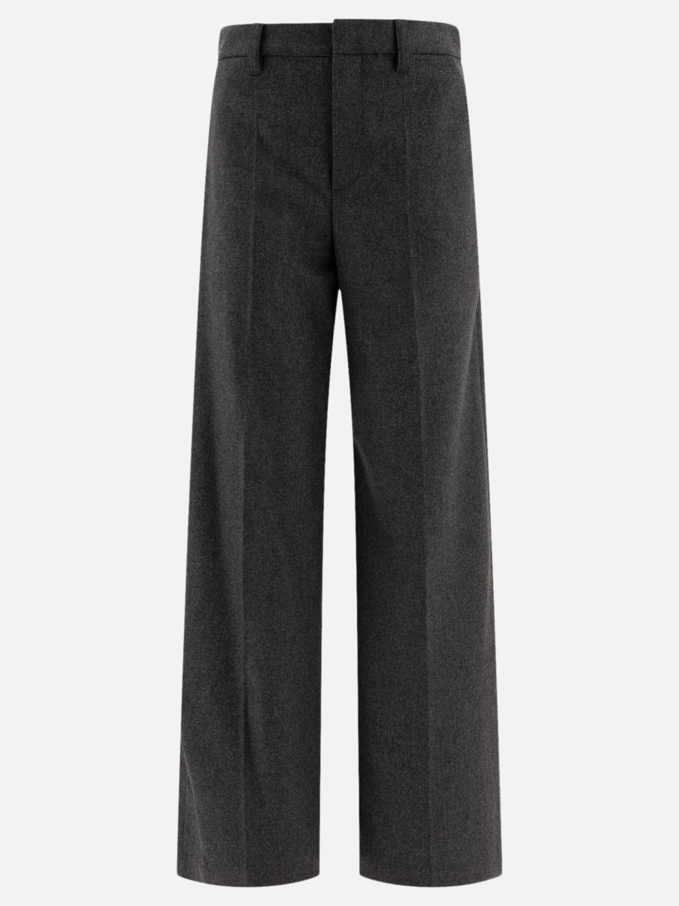 Virgin wool and cashmere flannel trousers