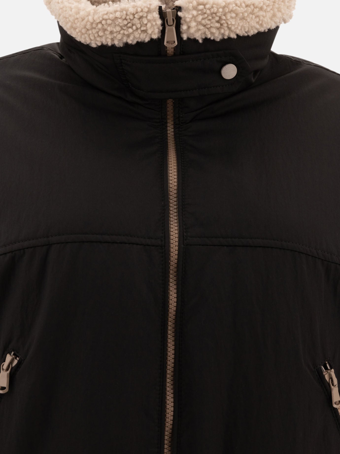 Down jackets Solid colour  Black - Brunello Cucinelli Women | PDP | VIETTI Online Store | thumbnail_3