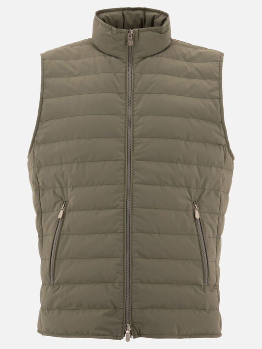 Vest jackets Solid colour  Green - Brunello Cucinelli Men | PLP | VIETTI Online Store 
