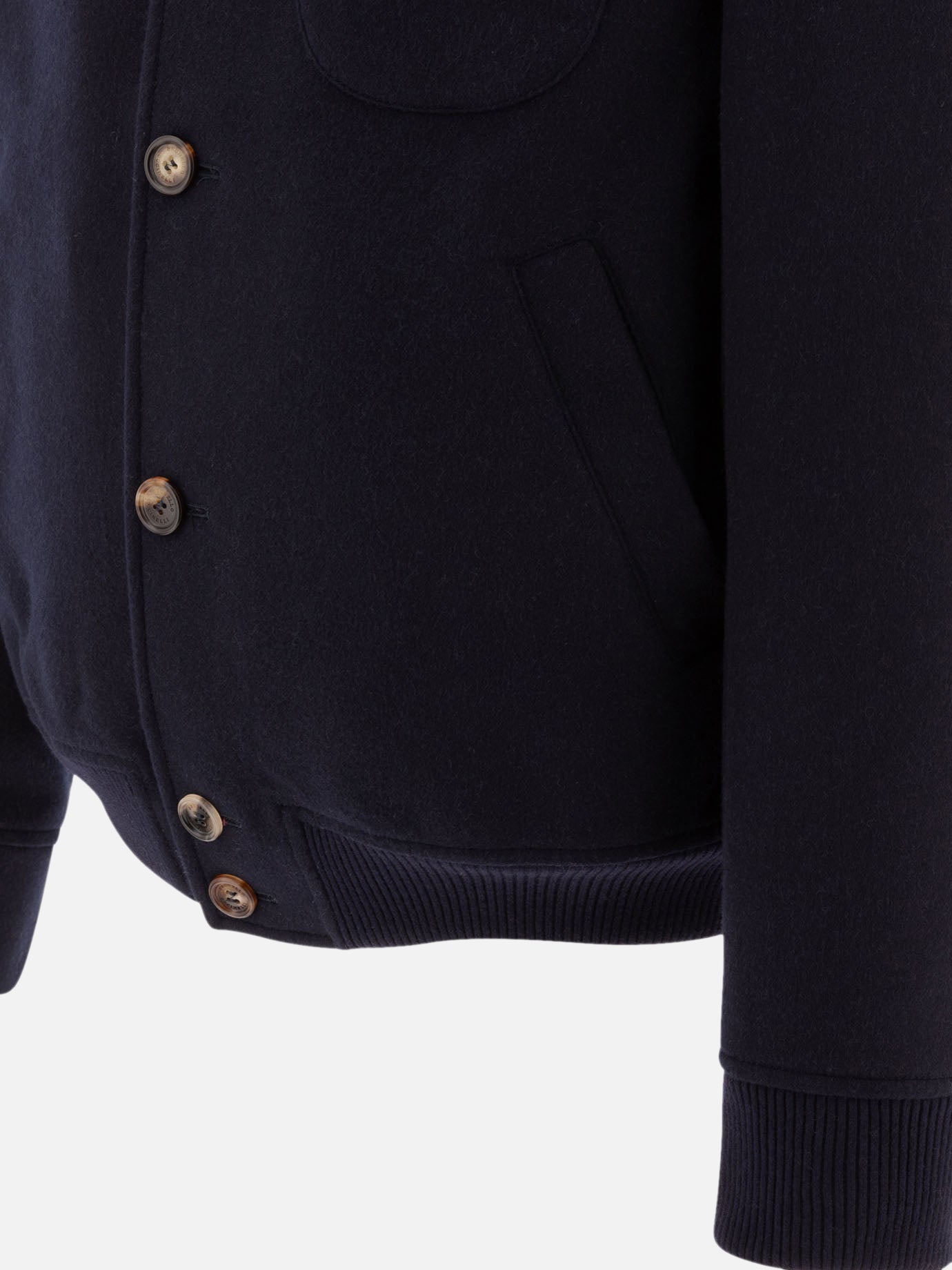 Bomber jackets Solid colour  Blue - Brunello Cucinelli Men | PDP | VIETTI Online Store | Zoom-Modal_4
