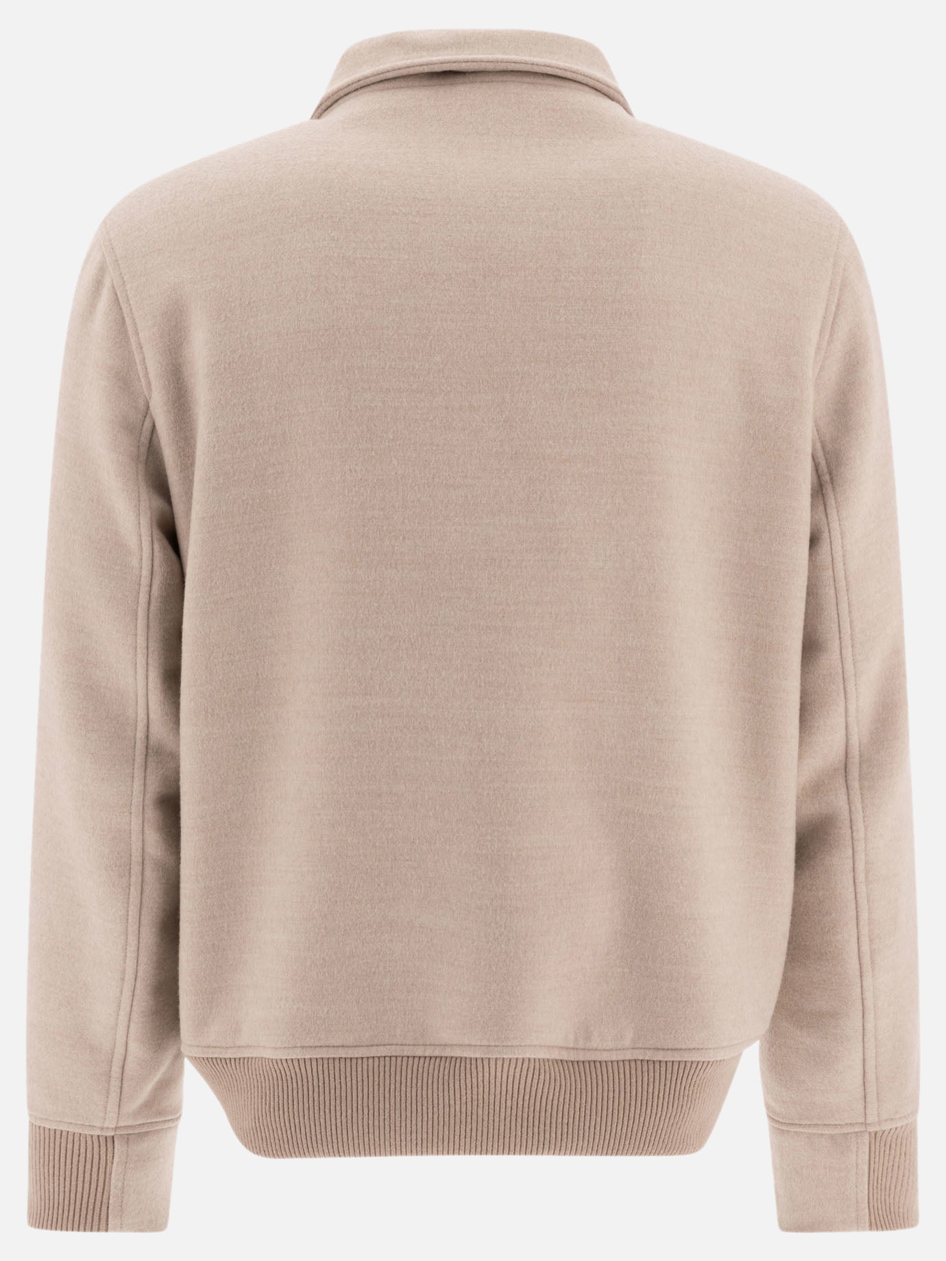 Bomber jackets Solid colour  Beige - Brunello Cucinelli Men | PDP | VIETTI Online Store | Zoom-Modal_2
