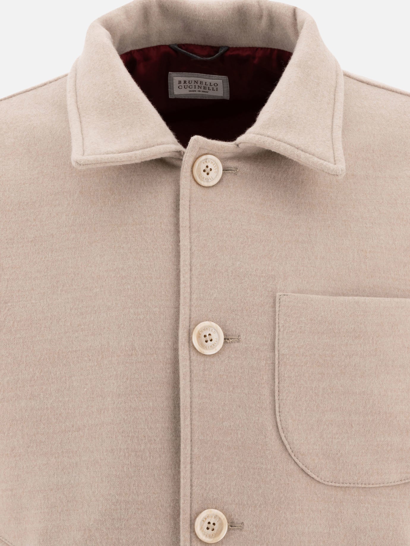 Bomber jackets Solid colour  Beige - Brunello Cucinelli Men | PDP | VIETTI Online Store | thumbnail_3