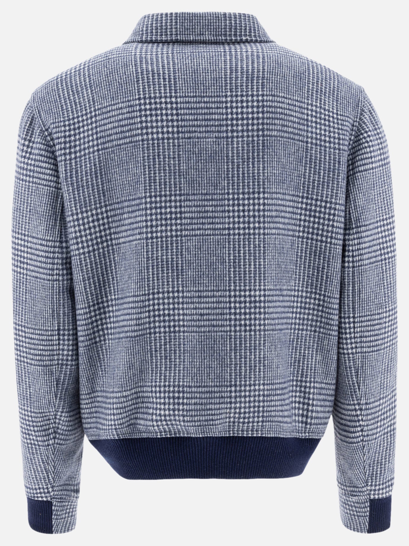 Bomber jackets Prince of Wales  Blue - Brunello Cucinelli Men | PDP | VIETTI Online Store | Zoom-Modal_2

