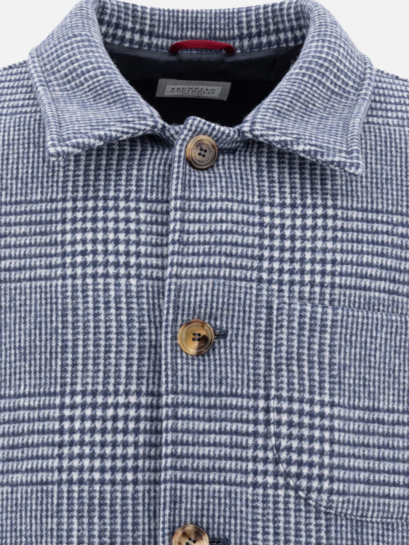 Bomber jackets Prince of Wales  Blue - Brunello Cucinelli Men | PDP | VIETTI Online Store | Zoom-Modal_3
