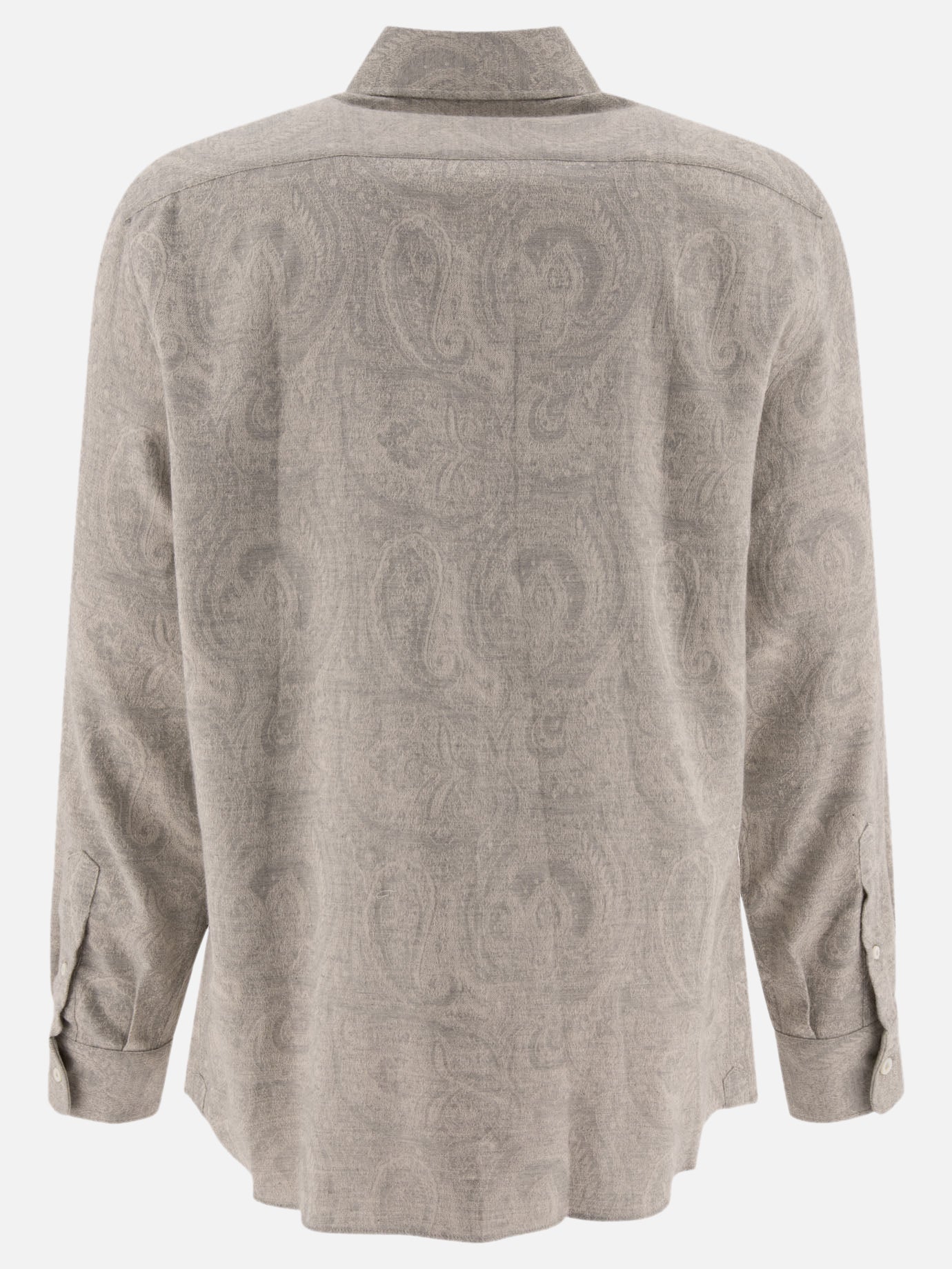 Brunello Cucinelli Paisley jacquard flannel shirt Grey