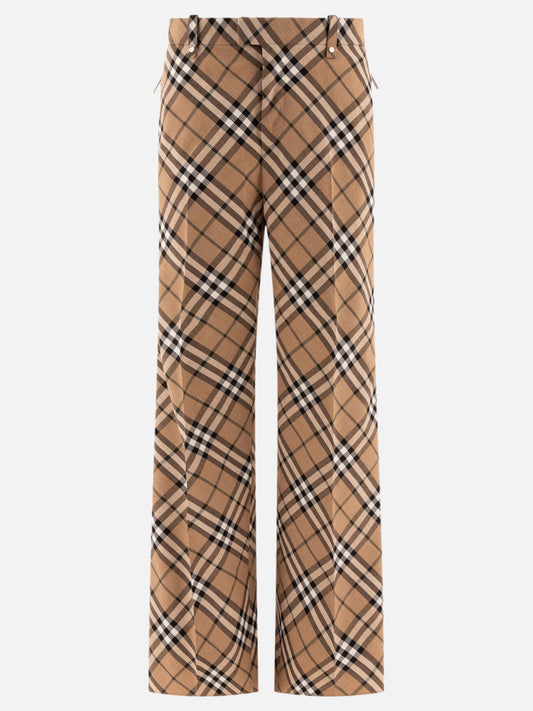 Burberry Wool blend tailored trousers Beige