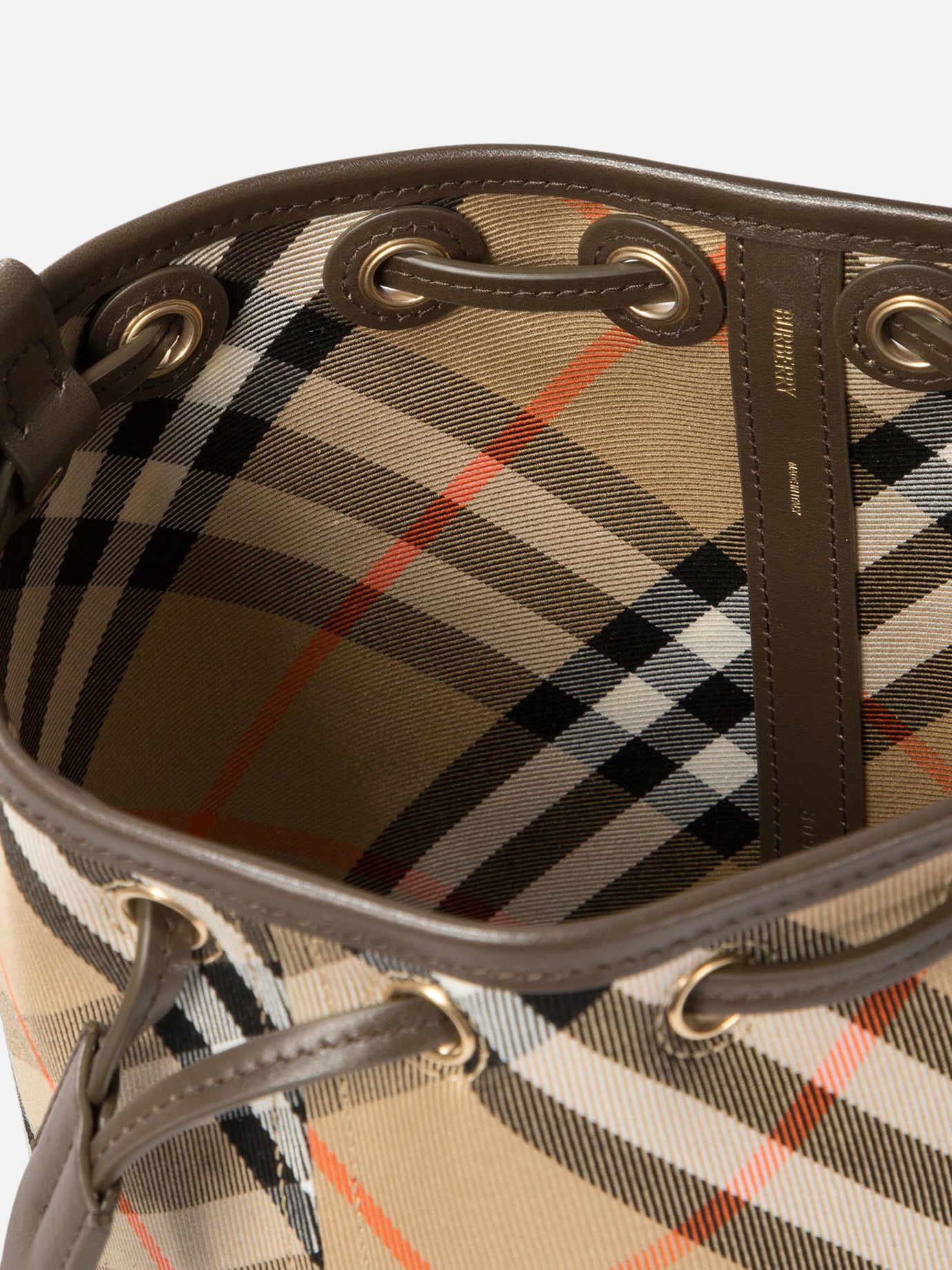 Burberry "Check mini" bucket bag Beige