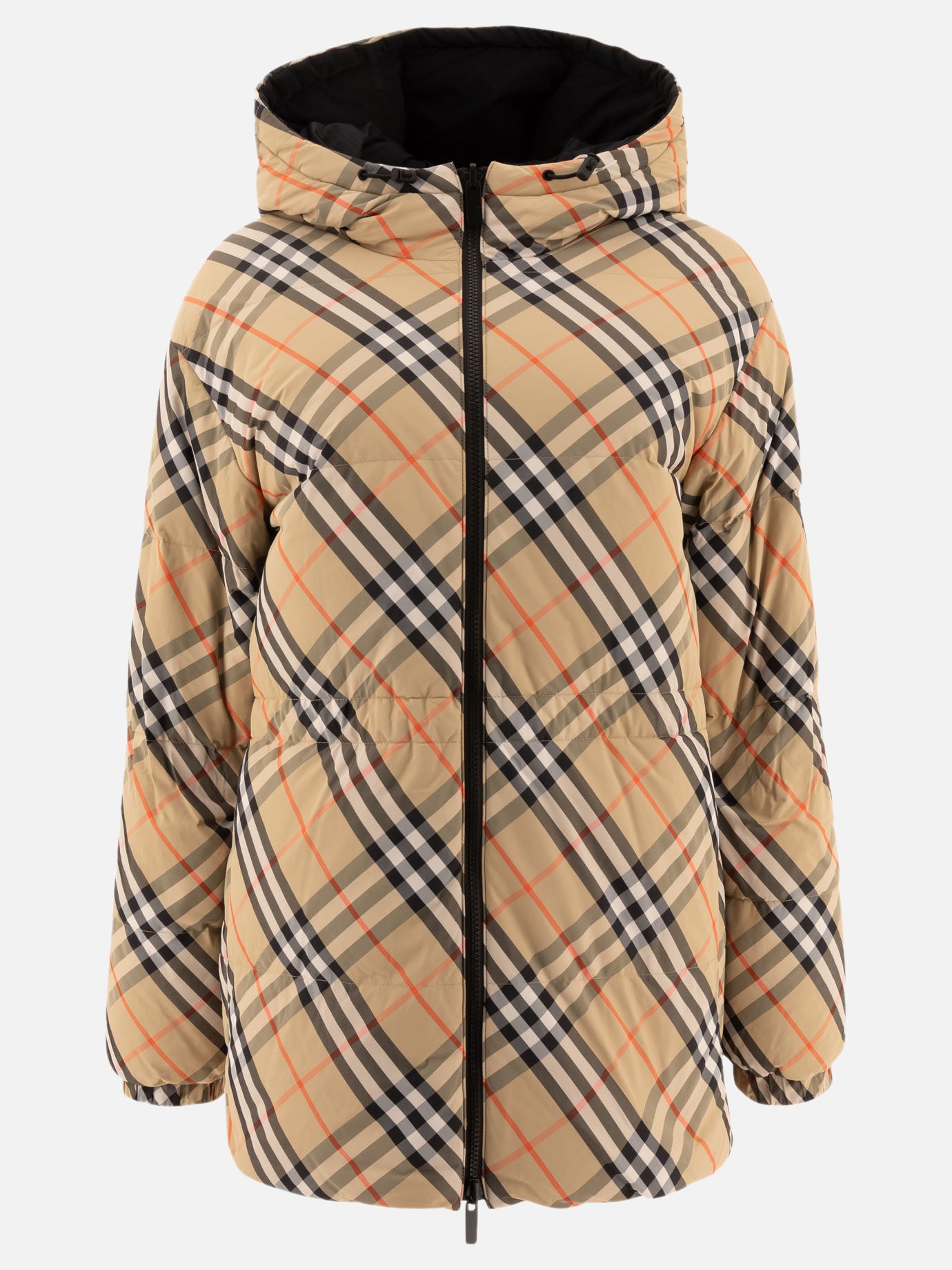 Down jackets Check  Beige - Burberry Women | PDP | VIETTI Online Store | Zoom-Modal
