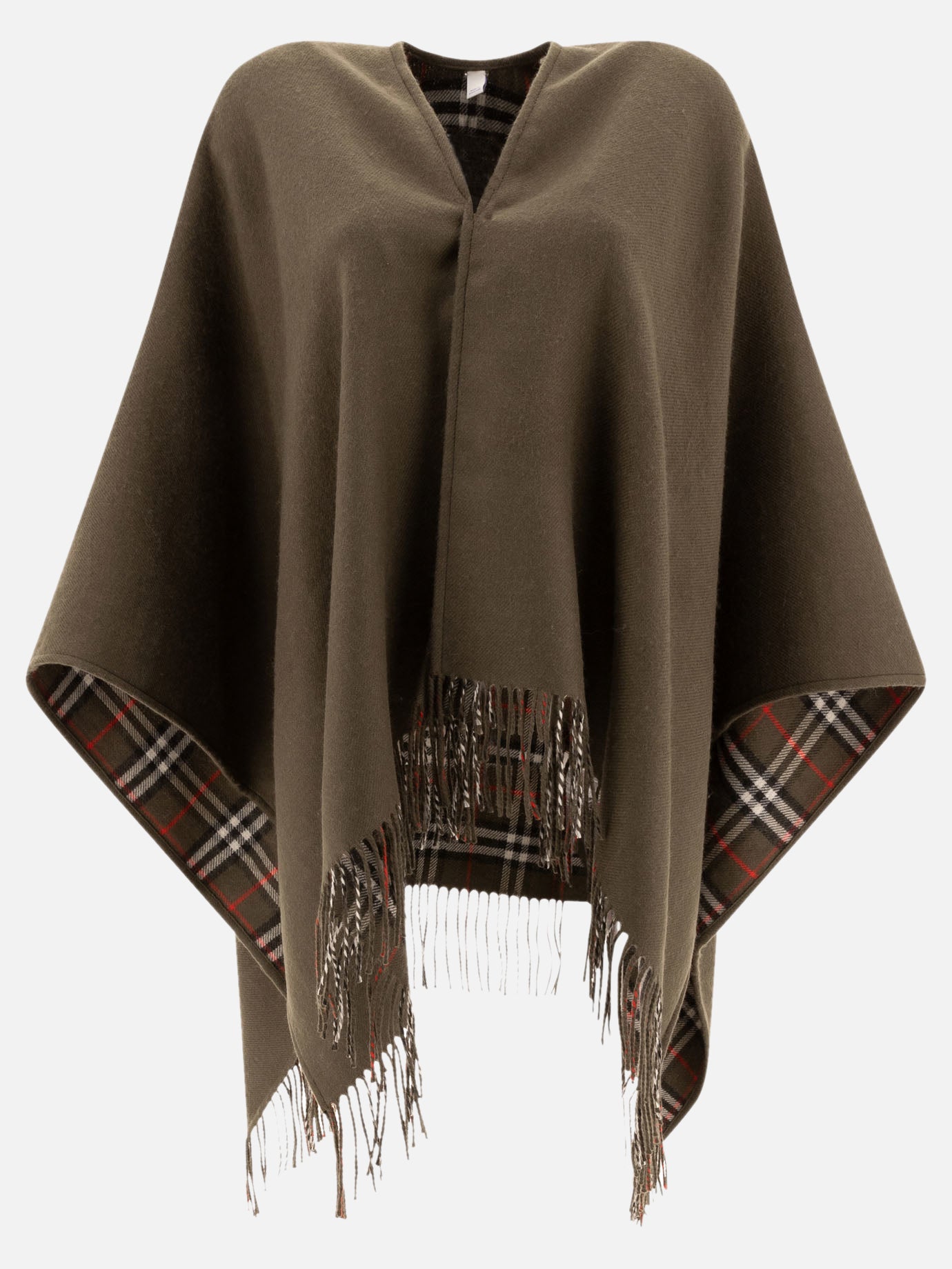 Capes 100% merino wool  Green - Burberry Women | PDP | VIETTI Online Store | Zoom-Modal
