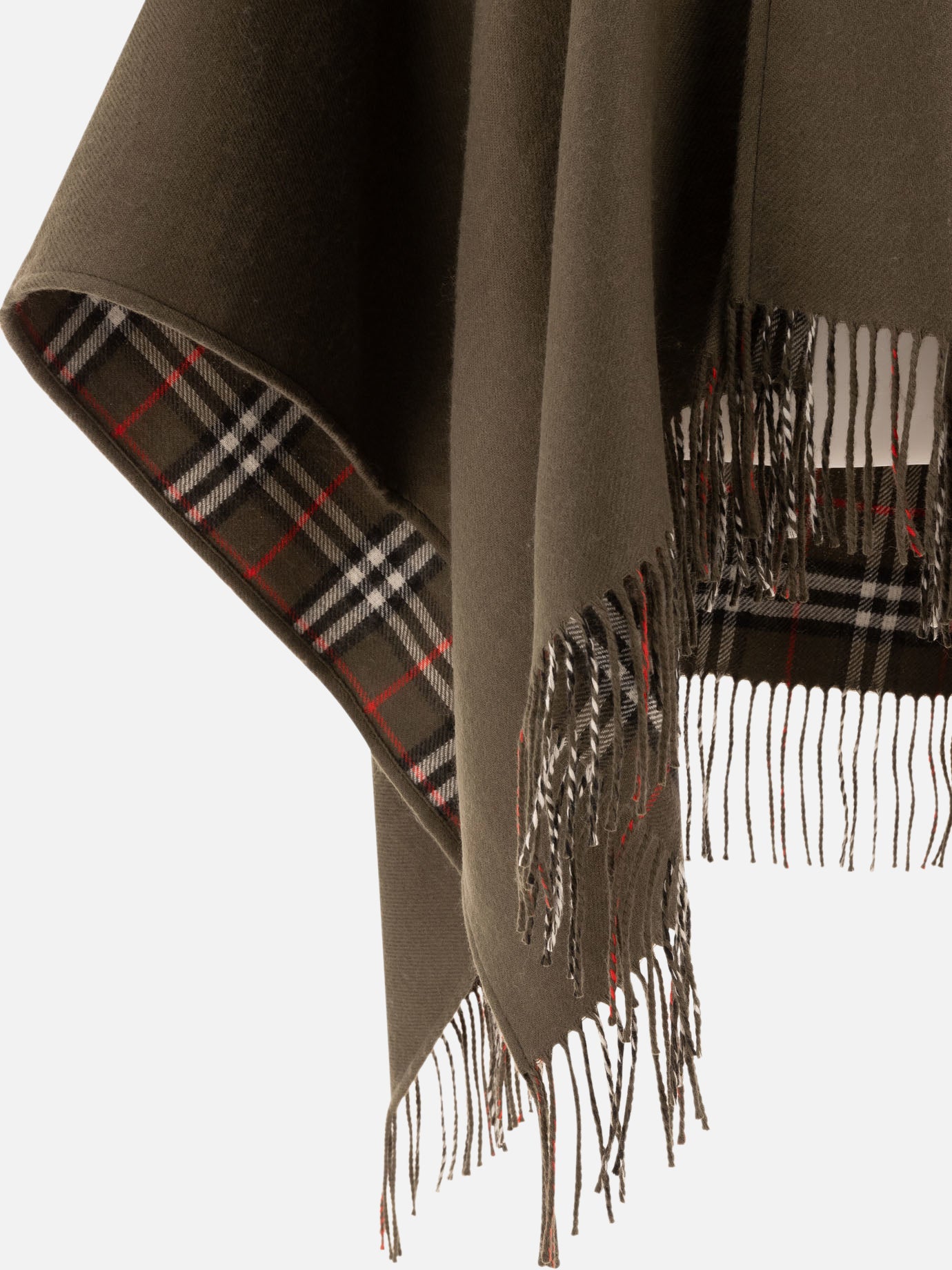 Capes 100% merino wool  Green - Burberry Women | PDP | VIETTI Online Store | thumbnail_5