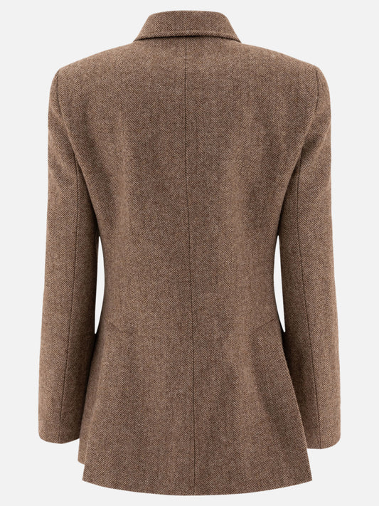 Quilted & Utility Jackets Herringbone  Brown - Chloé Women | PLP | VIETTI Online Store | 2
