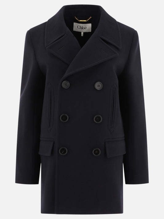 Short coats Solid colour  Blue - Chloé Women | PLP | VIETTI Online Store 
