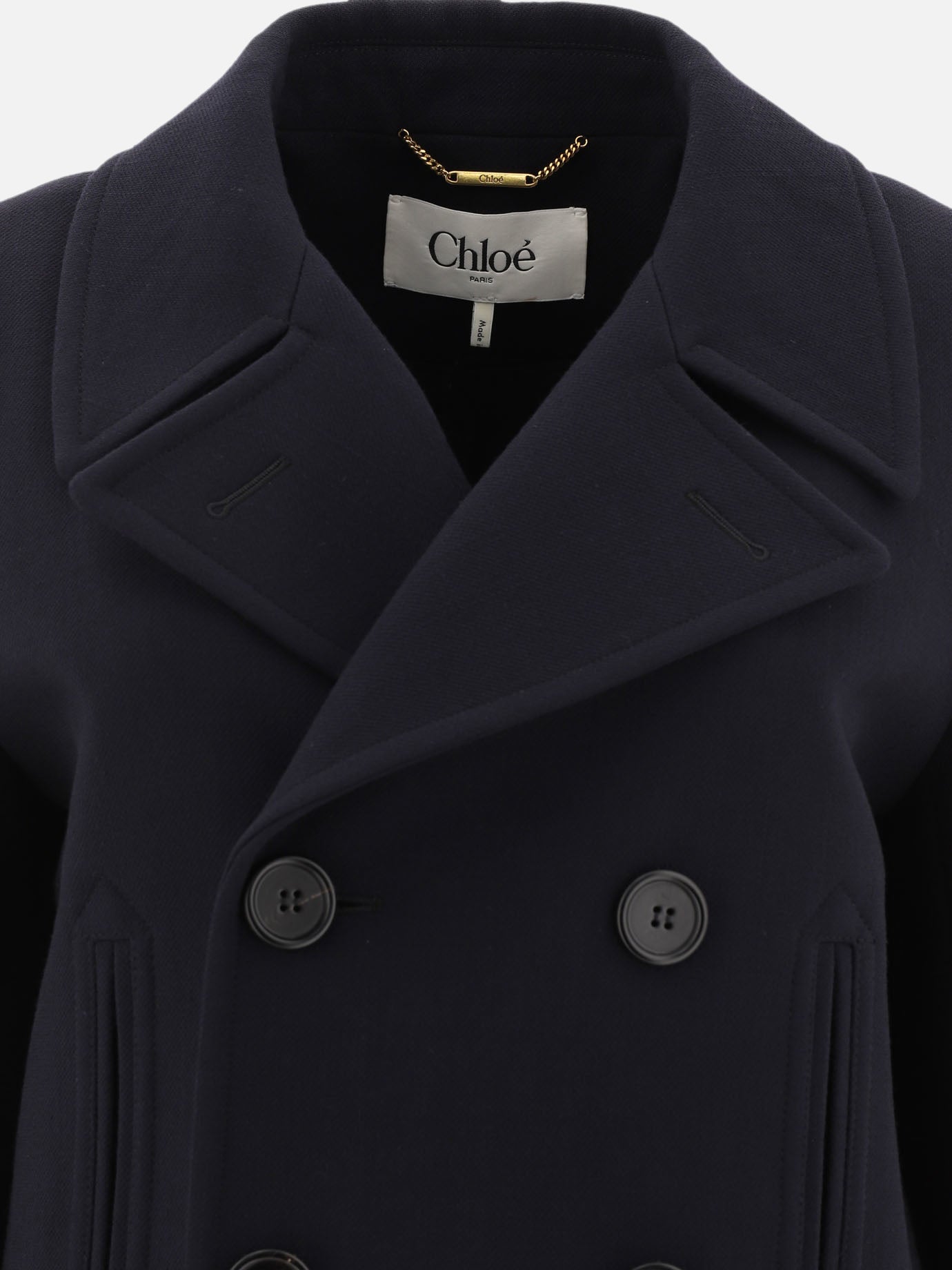 Short coats Solid colour  Blue - Chloé Women | PDP | VIETTI Online Store | thumbnail_3