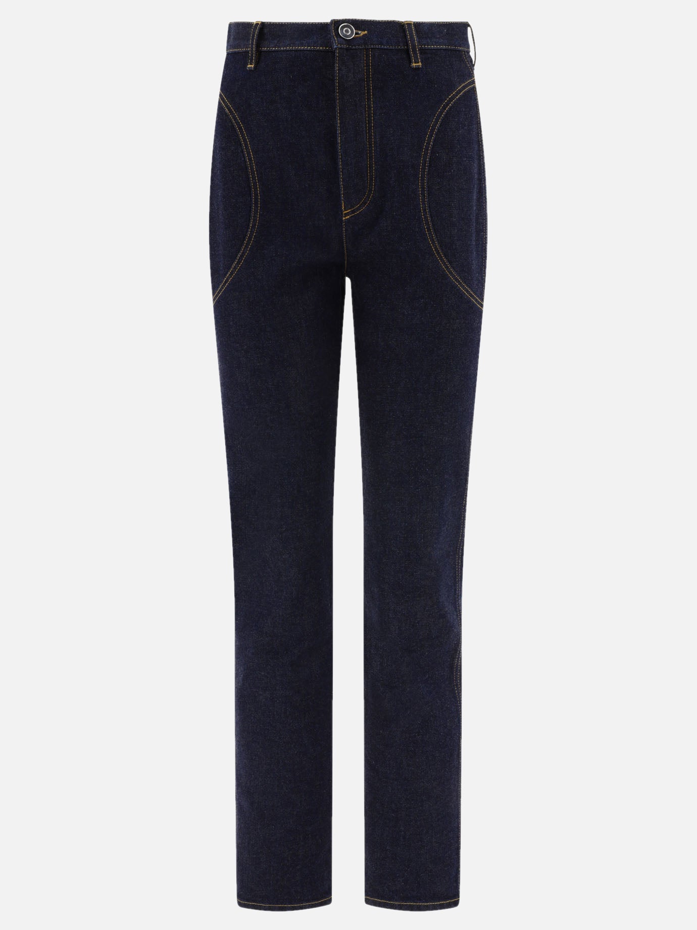 Straight-leg jeans Denim  Blue - Alaïa Women | PDP | VIETTI Online Store | thumbnail