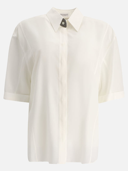 Casual shirts Solid colour  White - Brunello Cucinelli Women | PLP | VIETTI Online Store 
