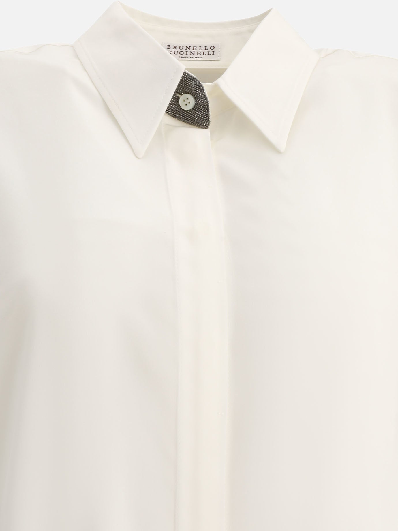 Camicie casual Solid colour  Bianco - Brunello Cucinelli Donna | PDP | VIETTI Online Store | thumbnail_3