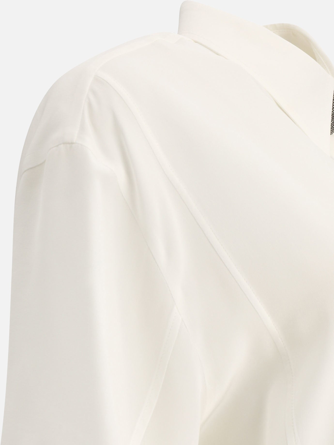 Camicie casual Solid colour  Bianco - Brunello Cucinelli Donna | PDP | VIETTI Online Store | thumbnail_4