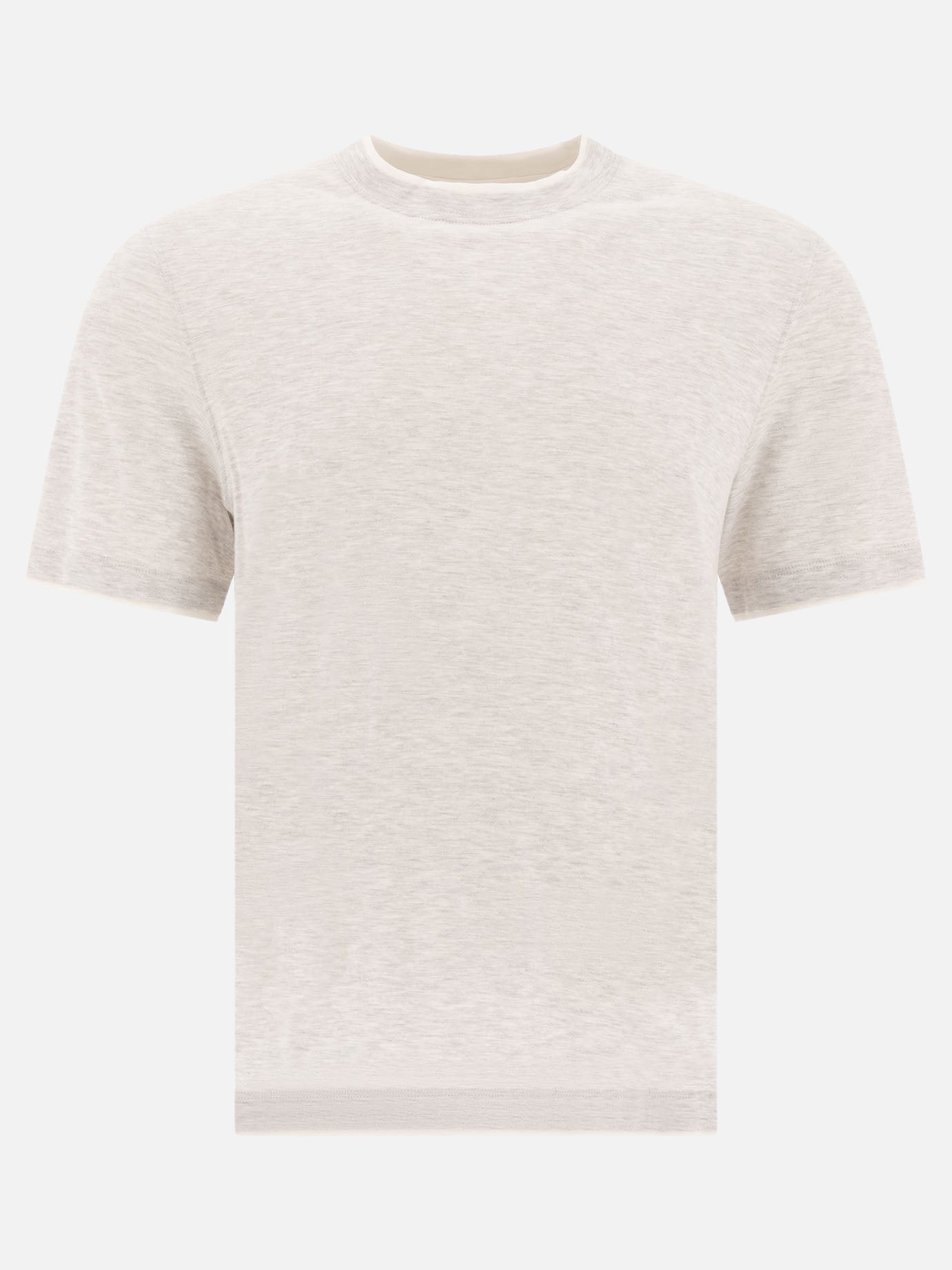 T-shirt girocollo Solid colour  Grigio - Brunello Cucinelli Donna | PDP | VIETTI Online Store | Zoom-Modal
