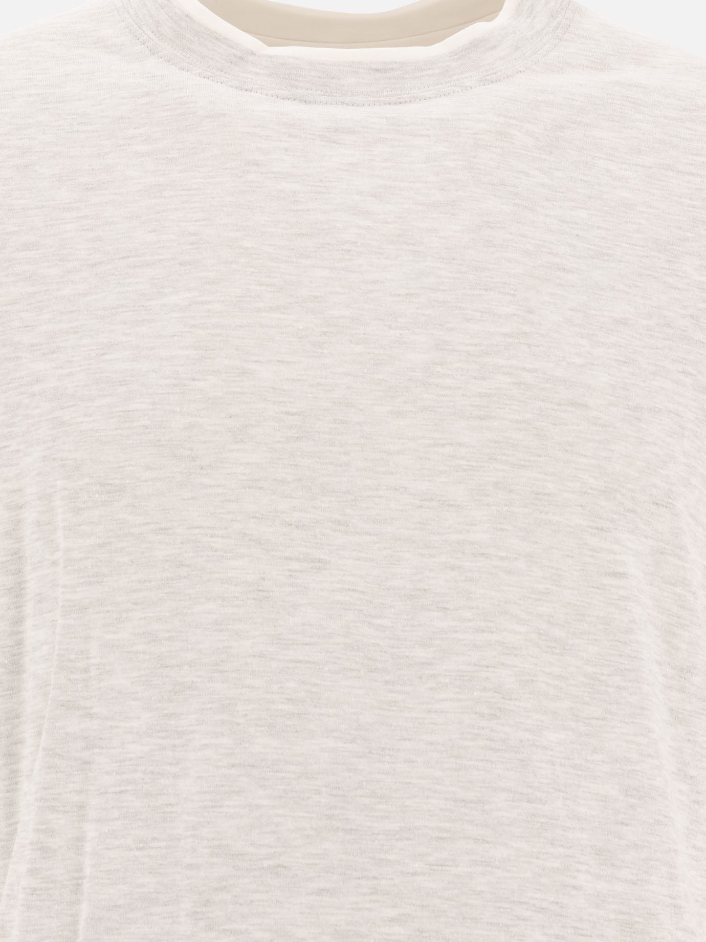 T-shirt girocollo Solid colour  Grigio - Brunello Cucinelli Donna | PDP | VIETTI Online Store | thumbnail_3