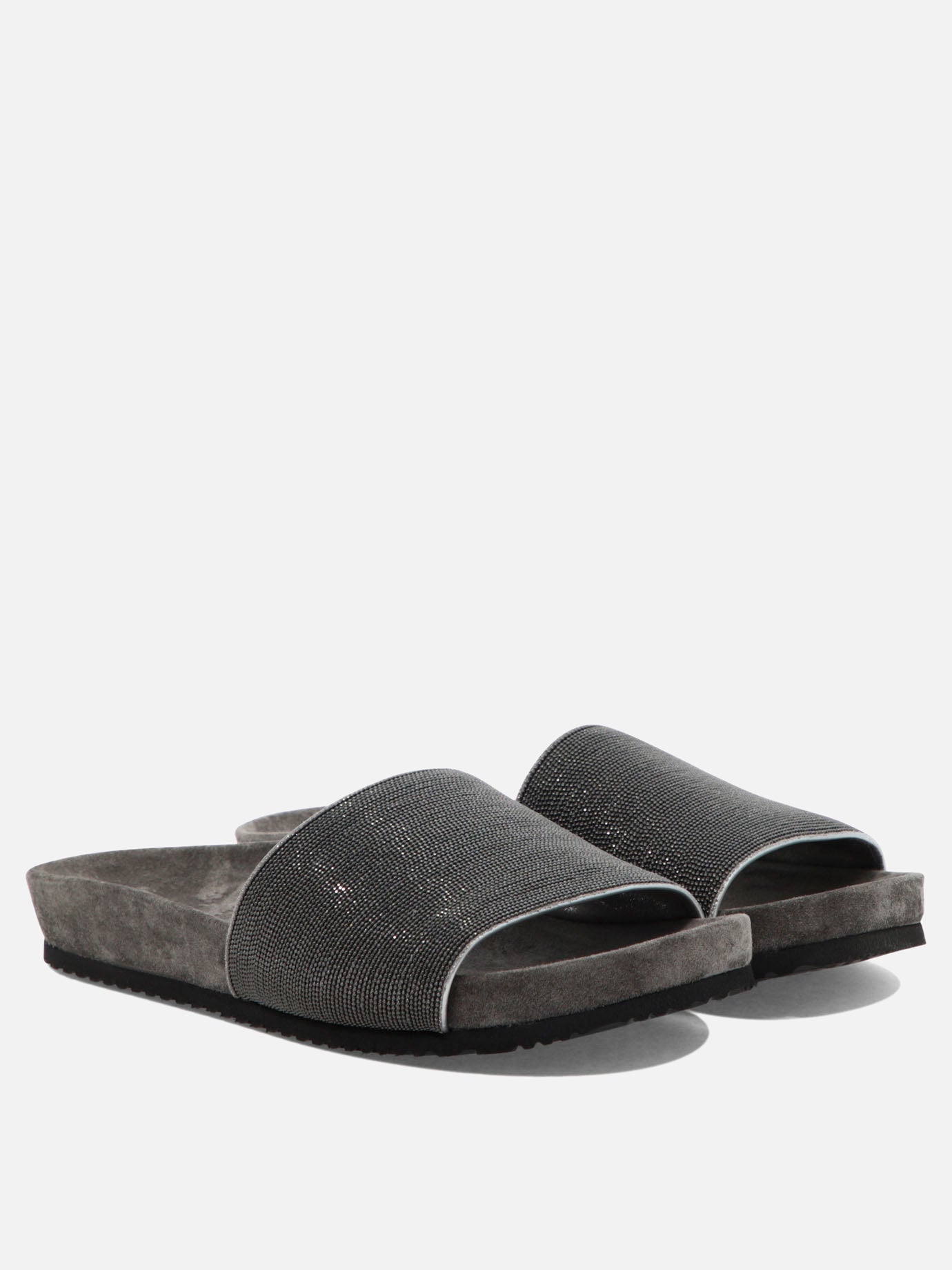 Sandali bassi 100% leather 100% rubber  Grigio - Brunello Cucinelli Donna | PDP | VIETTI Online Store | Zoom-Modal_2
