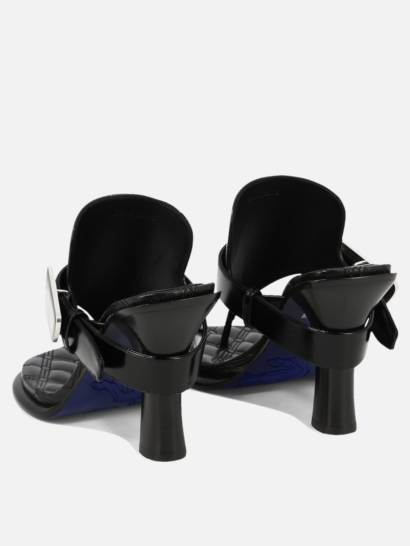 Heeled sandals 100% calf leather - 100% leather  Black - Burberry Women | PDP | VIETTI Online Store | thumbnail_4