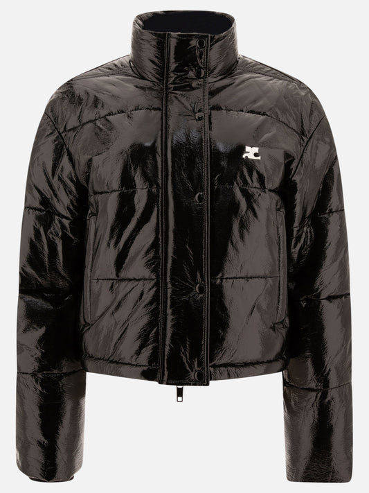 Courrèges Vinyl puffer jacket Black