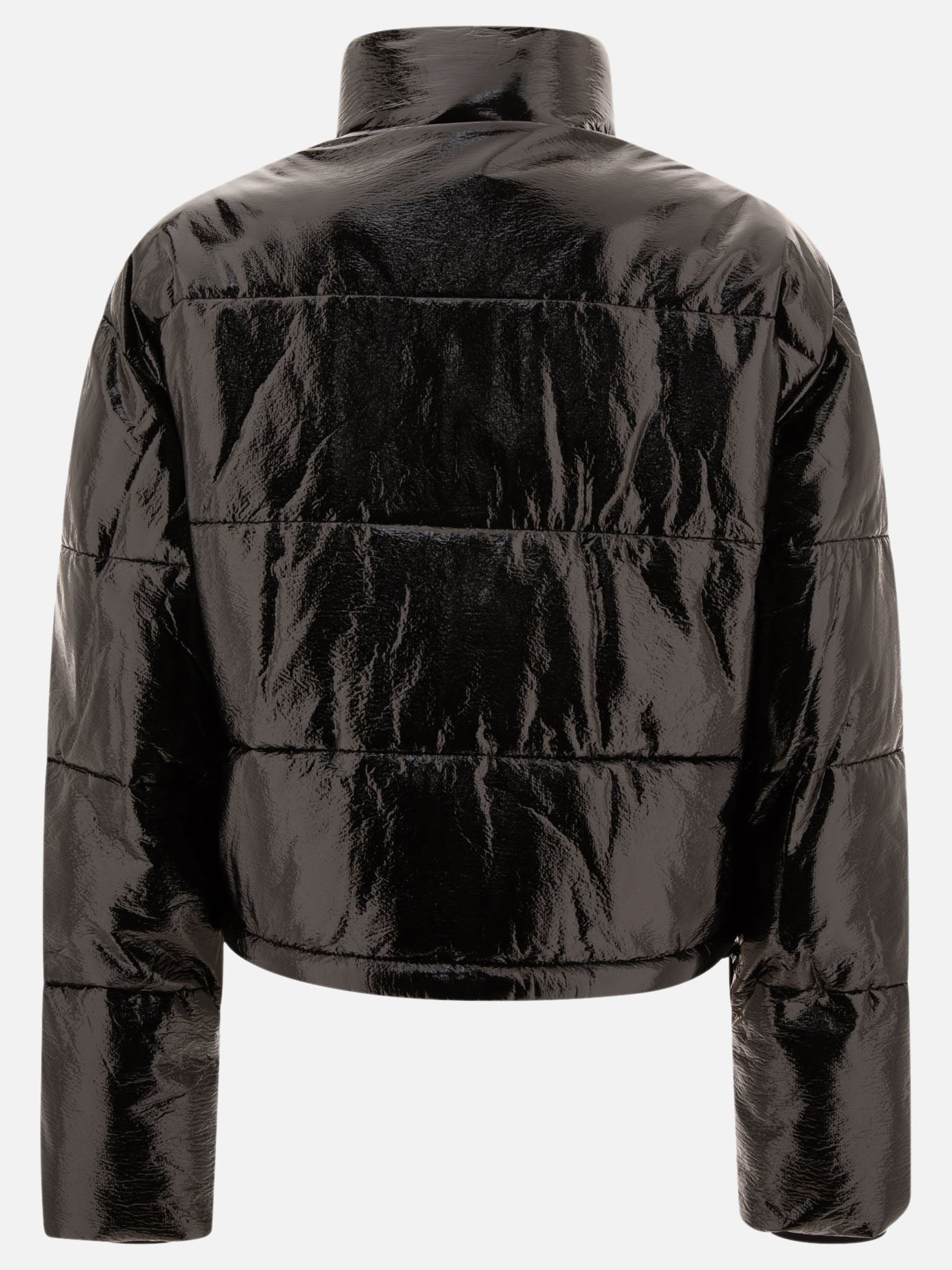 Vinyl puffer jacket