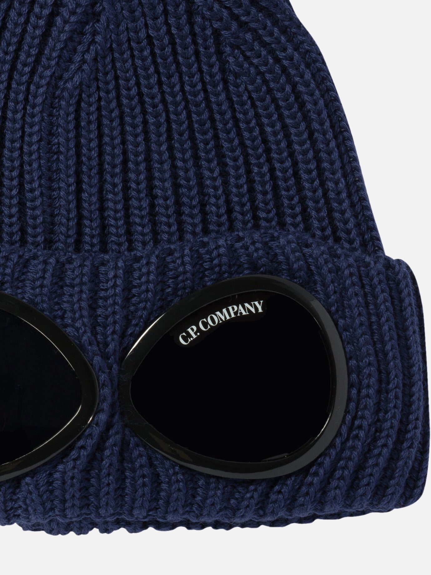 C.P. Company "Goggle" extra fine merino wool beanie Blue