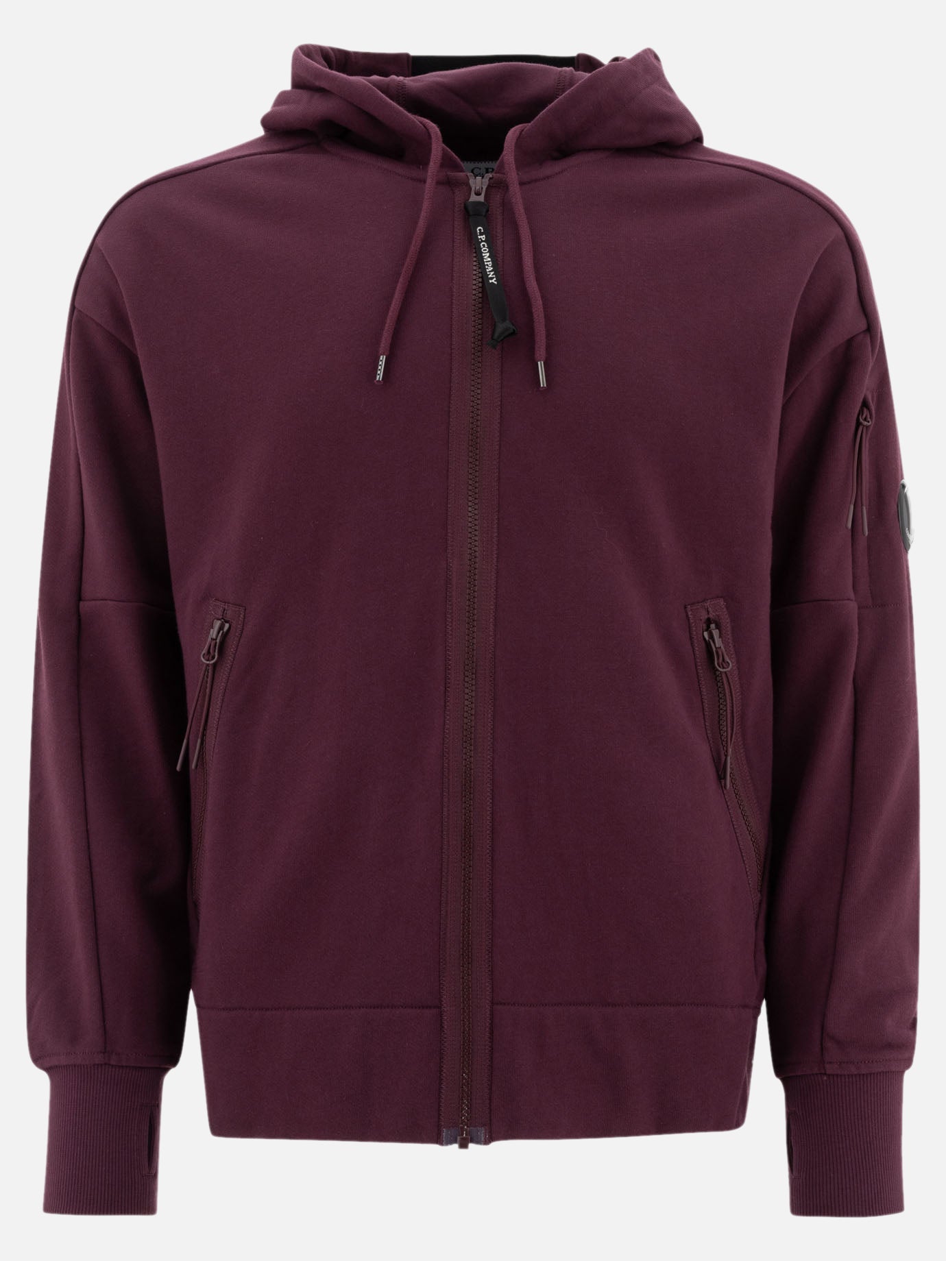 C.P. Company "Lens" zippered hoodie Bordeaux