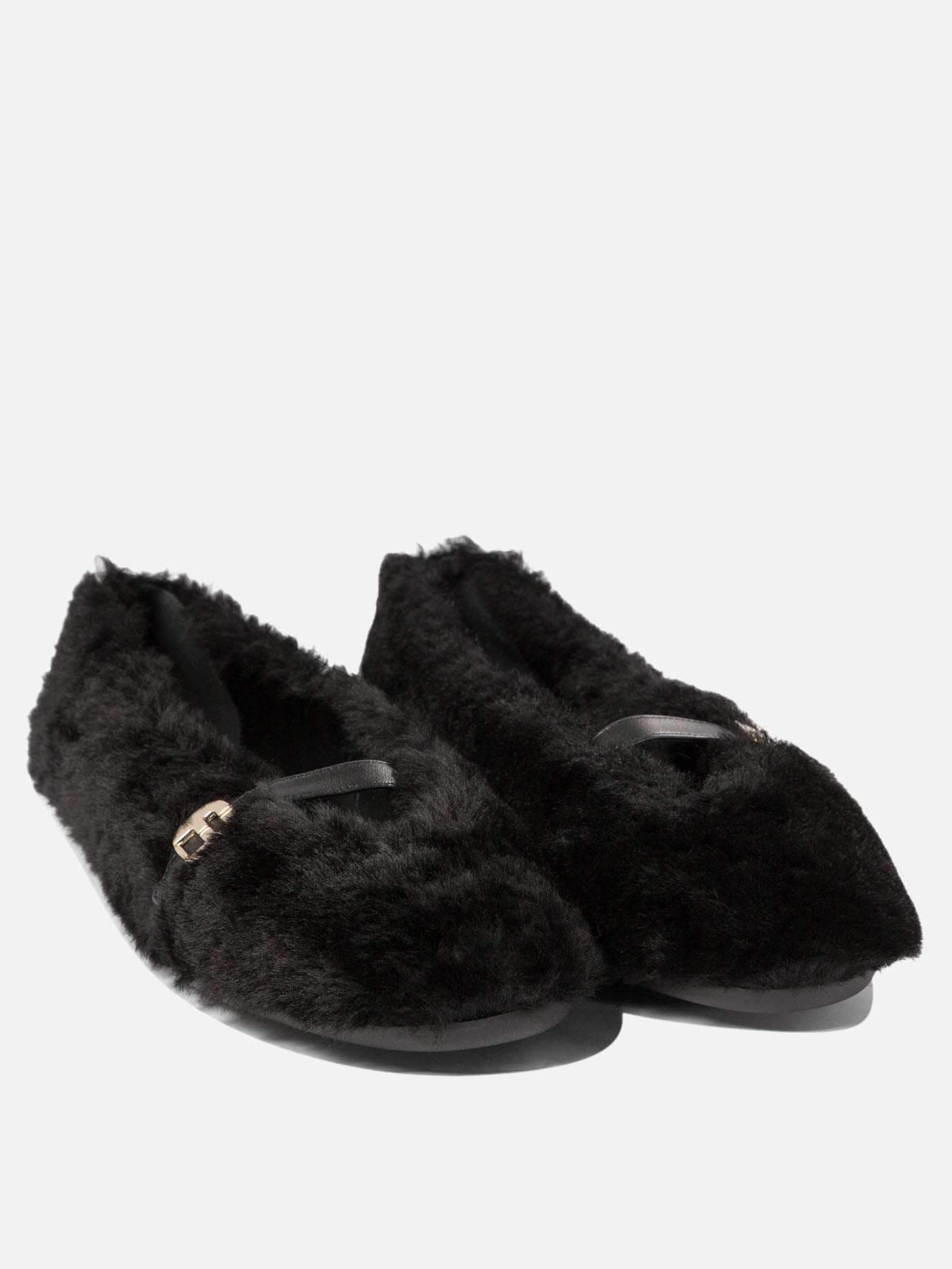 "Noella Fur" shearling ballet flats